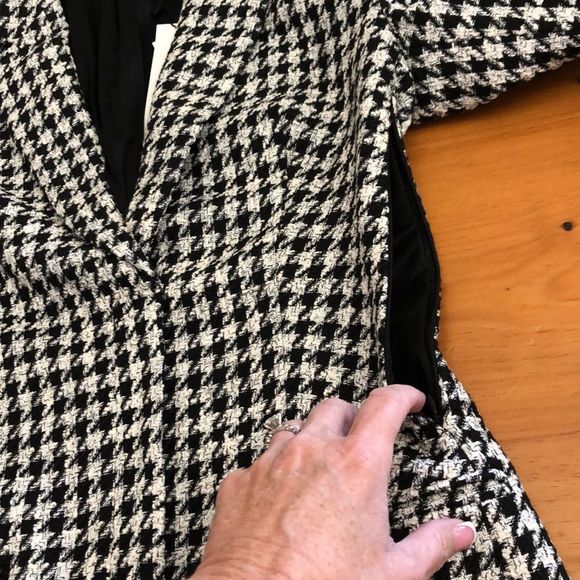 NWT Zara Houndstooth Structured Blazer Dress - Picture 8 of 16